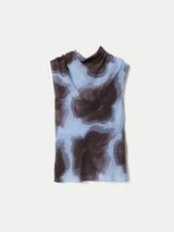 Tiger Orchid Silk Knit Tank | Blue