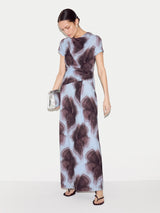 Tiger Orchid Cap Sleeve Dress | Blue