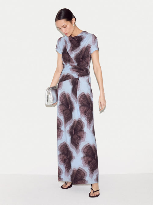 Tiger Orchid Cap Sleeve Dress | Blue