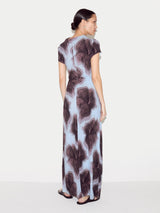 Tiger Orchid Cap Sleeve Dress | Blue