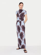 Tiger Orchid Cap Sleeve Dress | Blue