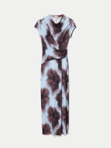 Tiger Orchid Cap Sleeve Dress | Blue