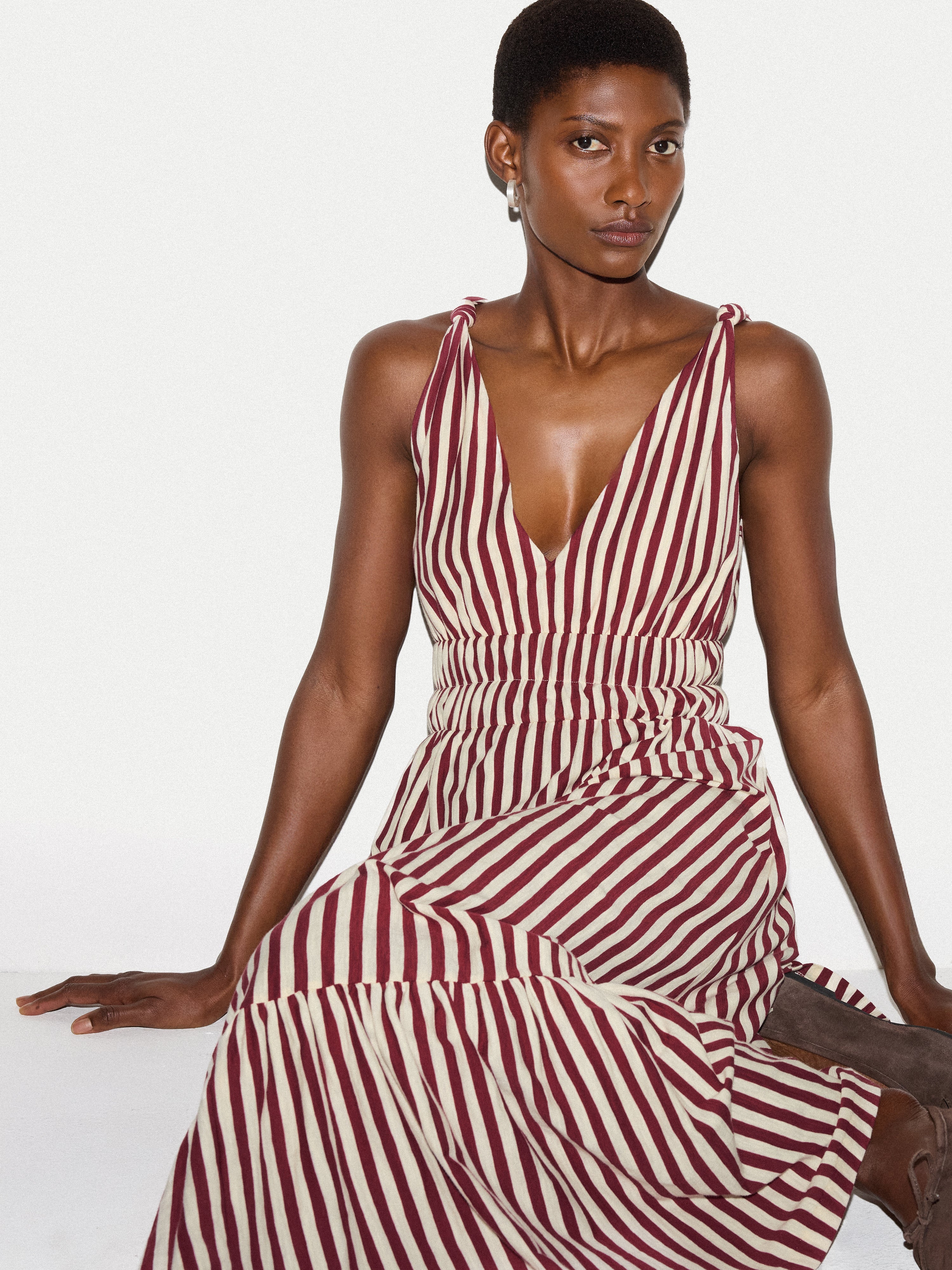 Slub Stripe Cotton Sundress | Mulberry – Jigsaw