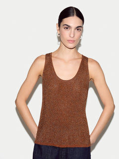 Metallic Scoop Tank | Bronze