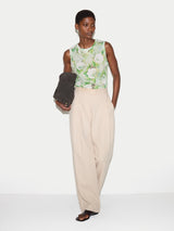 Sketch Rose Print Tank | Green