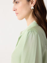 Silk Twill Shirt | Green