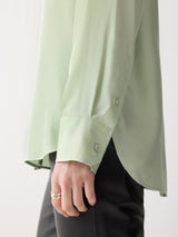 Silk Twill Shirt | Green