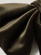 Velvet Hair Bow | Khaki