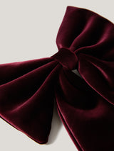 Velvet Hair Bow | Burgundy