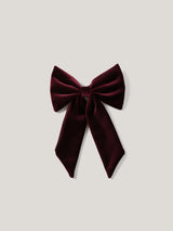 Velvet Hair Bow | Burgundy