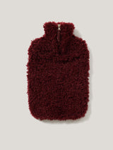 Faux Shearling Hot Water Bottle | Burgundy