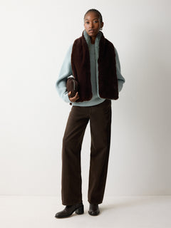 Faux Fur Scarf | Chocolate