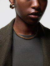 Cube Chain Necklace | Gold