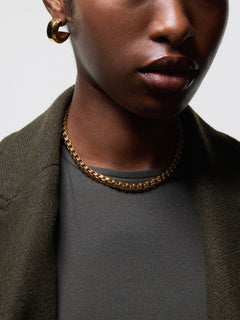 Cube Chain Necklace | Gold