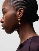 Crumpled Drop Earring | Gold