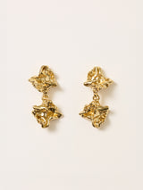 Crumpled Drop Earring | Gold