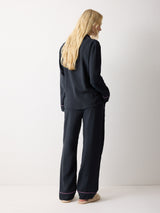 Piped Detail Relaxed Pyjamas | Navy