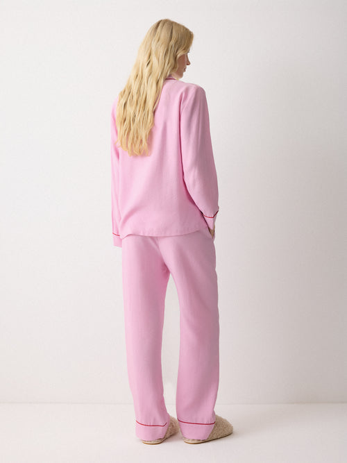 Piped Detail Relaxed Pyjamas | Pink – Jigsaw