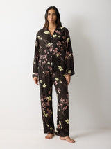 Chinoiserie Printed Pyjama | Chocolate