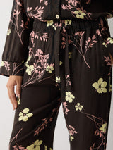Chinoiserie Printed Pyjama | Chocolate