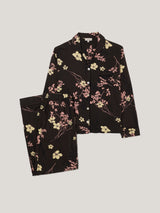 Chinoiserie Printed Pyjama | Chocolate