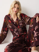 Chinoiserie Printed Pyjama | Burgundy