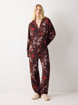 Chinoiserie Printed Pyjama | Burgundy