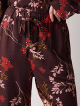 Chinoiserie Printed Pyjama | Burgundy