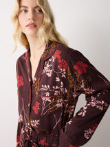 Chinoiserie Printed Pyjama | Burgundy