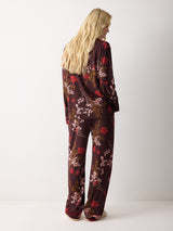 Chinoiserie Printed Pyjama | Burgundy