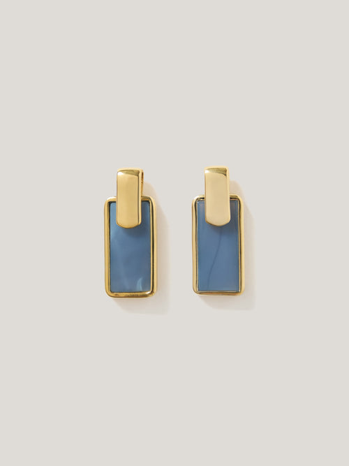 Denim Opal Stud Earring | Blue