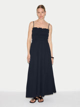 Cotton Pique Sundress | Navy