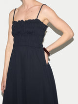 Cotton Pique Sundress | Navy