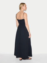 Cotton Pique Sundress | Navy