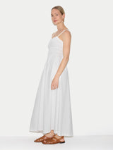 Cotton Pique Sundress | White