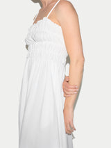 Cotton Pique Sundress | White