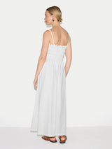 Cotton Pique Sundress | White