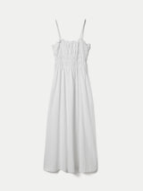 Cotton Pique Sundress | White