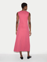 Cotton Rib Button Tank Dress | Pink