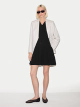 Crinkle Cotton Waistcoat Dress | Black