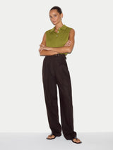 Cotton Sleeveless Polo | Green