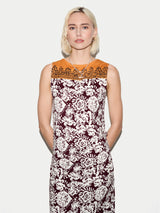 Batik Jersey Top | Burgundy