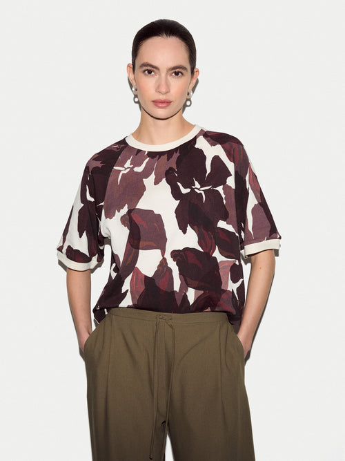 Iris Half Sleeve Sweatshirt | Burgundy