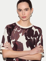 Iris Half Sleeve Sweatshirt | Burgundy