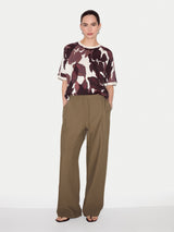 Iris Half Sleeve Sweatshirt | Burgundy