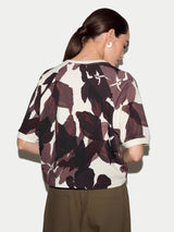Iris Half Sleeve Sweatshirt | Burgundy