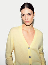 Cashmere Longline Cardigan | Yellow