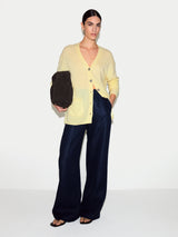 Cashmere Longline Cardigan | Yellow