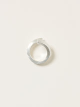 Twisted Block Ring | SILVER