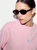 Washed Heavy Jersey Jacket | Pink